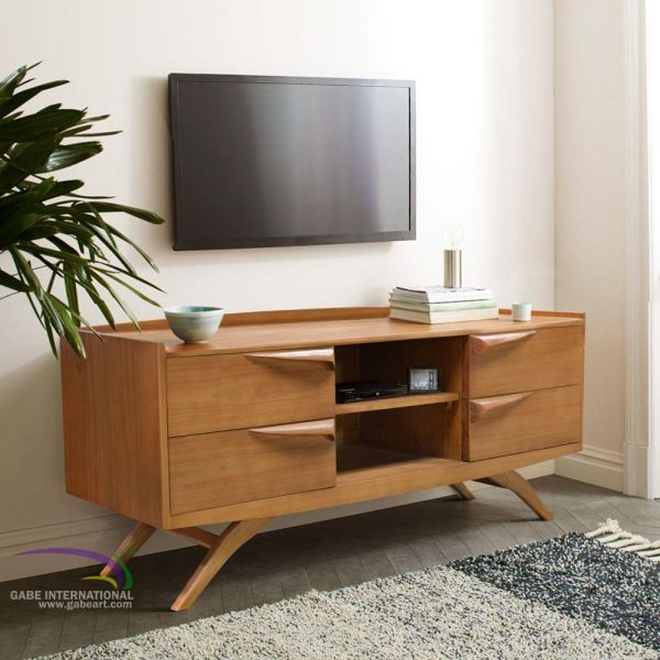Mid century tv stand teak wood