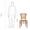 Teak Side Chair - Lenong Batavia -Wood Slats Back Hght detail