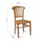 Teak Side Chair - Lenong Batavia -Wood Slats Back Seat Height