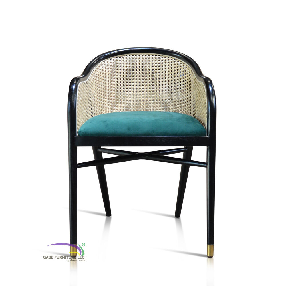 Dining Chair Round Back And Arm With Rattan Teak F