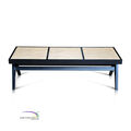 Bench Paris In Teak With Rattan - Black Colour C icon