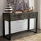 Console Table Scandinavian 3 Drawers  Black Rustic