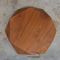 Hexagonal cutting board medium thick wood grains detailed view
