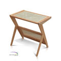 Laptop Desk Junifer Size 60cm - Top Rattan With Rattan Shelves D icon