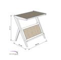 Laptop Desk Junifer Size 60cm - Top Rattan With Rattan Shelves B icon