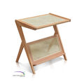 Laptop Desk Junifer Size 60cm - Top Rattan With Rattan Shelves A icon