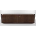 Oval Tv Cabinet With Full Sliding Door - Black Color B icon
