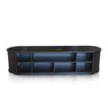 Oval Tv Cabinet With Full Sliding Door - Black Color A icon