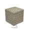 Seagrass woven cube stool front left view