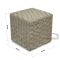 Seagrass woven cube stool size