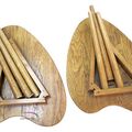 Side Table Fifties Set Of 2 In Mindi Slats A icon