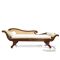 Javanese Teak Daybed with Exquisite Caned Seating front view