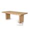 Solid Wood Dining Table Block Legs left right view