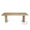 Solid Wood Dining Table Block Legs Front Detail