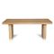 Solid Wood Dining Table Block Legs Long side detailed view