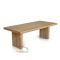 Solid Wood Dining Table Block Legs Wood grains detail top