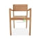 Teak stacking chair front view