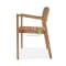 Teak stacking chair side view