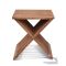 Teak folding table stool front
