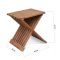Teak folding table stool size