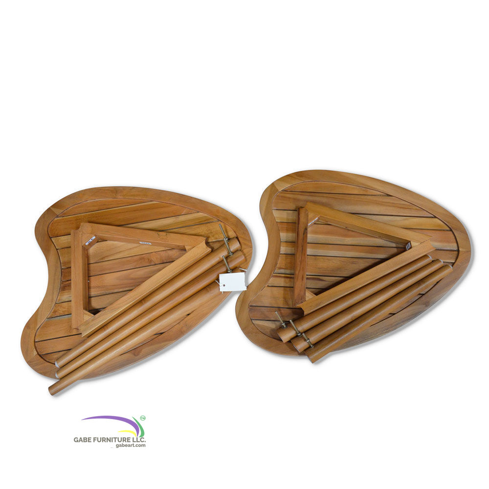 Side Table Fifties Set Of 2 In Mindi Slats F
