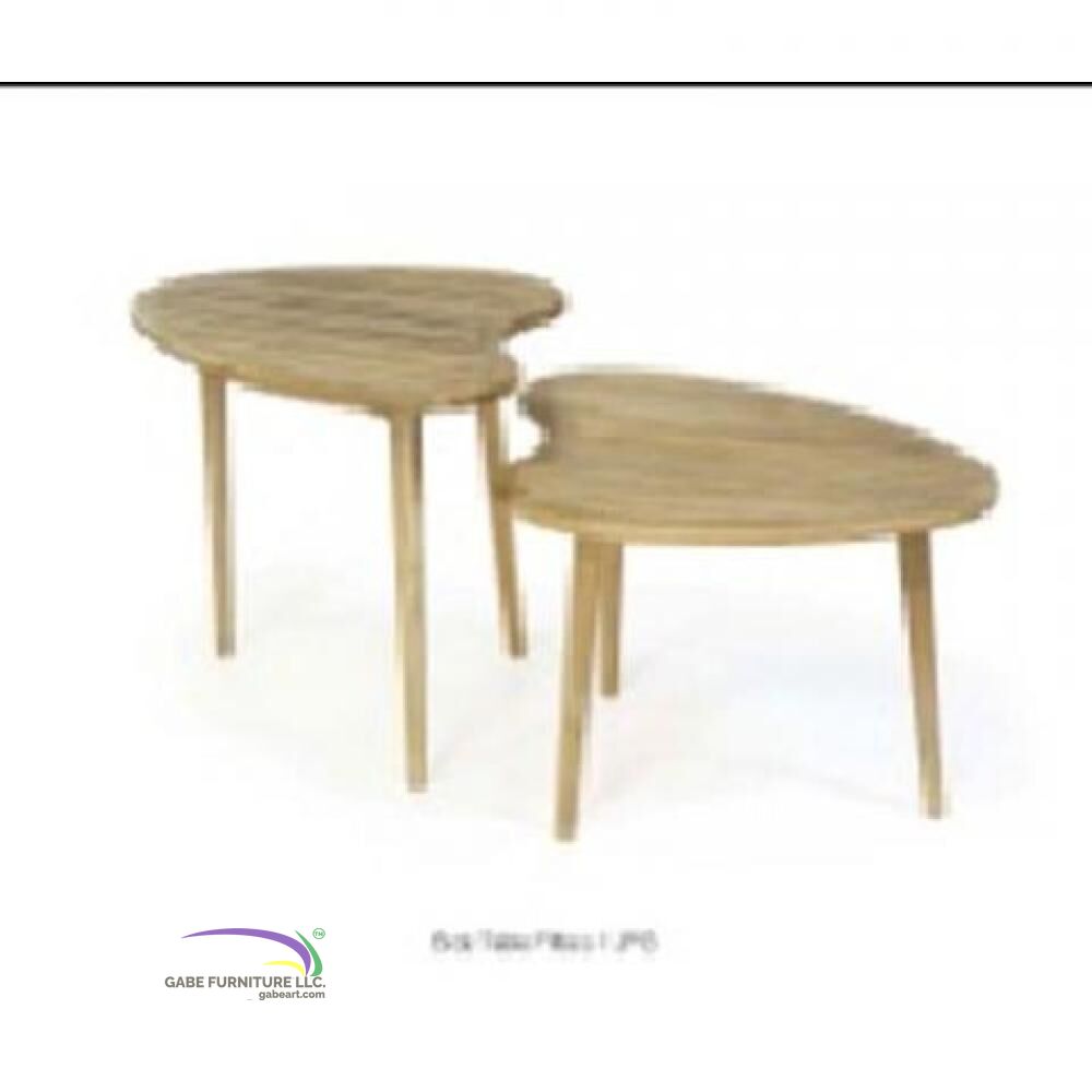 Side Table Fifties Set Of 2 In Mindi Slats E