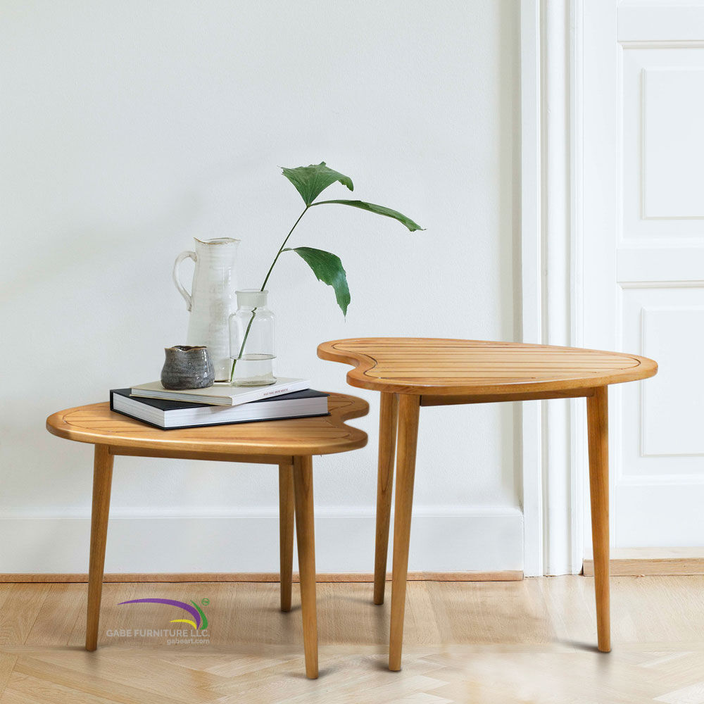 Side Table Fifties Set Of 2 In Mindi Slats