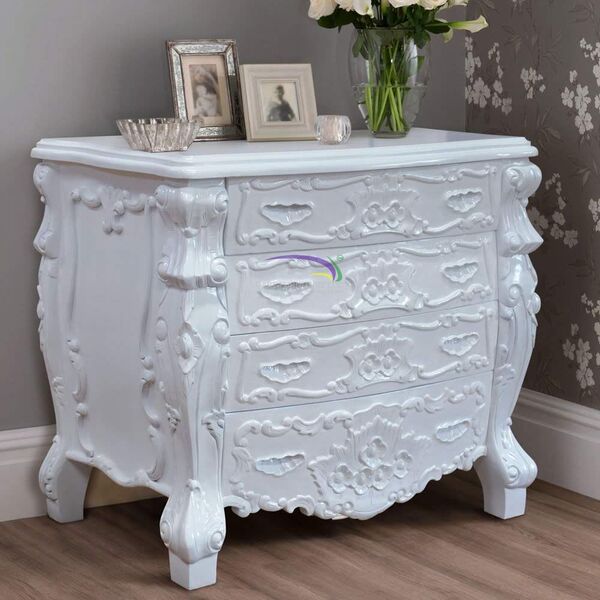 90 Cm Rococo 75 Cm High 4 Drawers