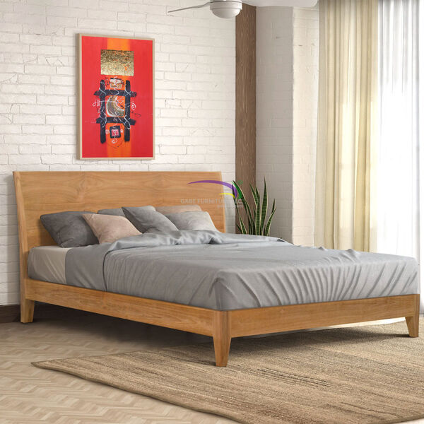 Arc Bed Frame Teak Natural Australian King 183x205