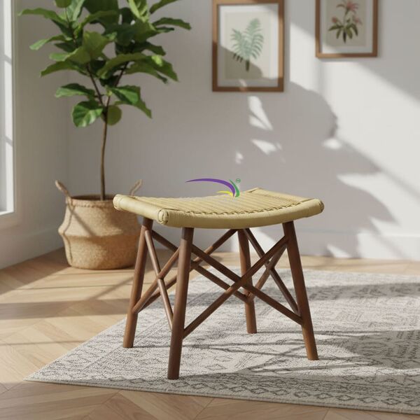Avara Woven Teak Stool