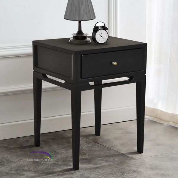 Bedside Table In Teak With One Drawer