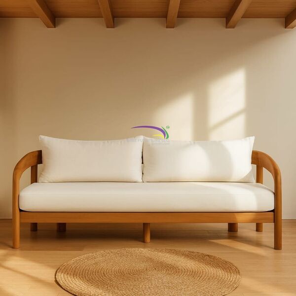 Coastal Teak Wood Sofa
