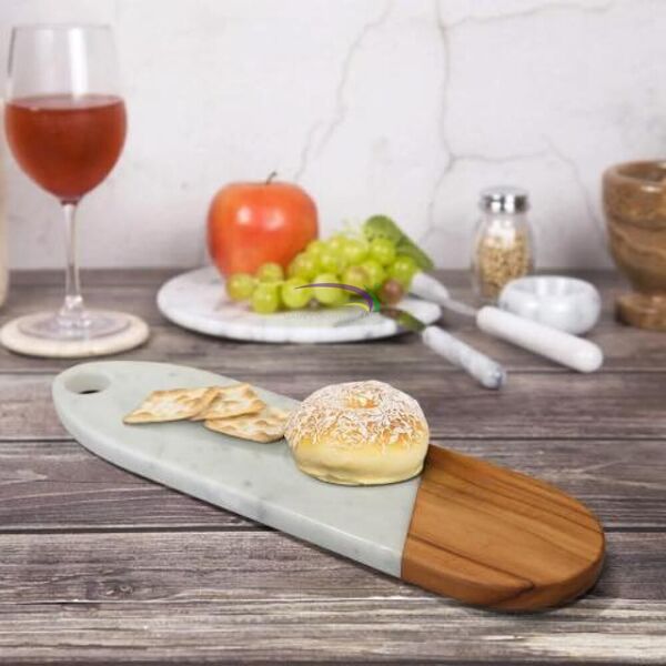 Cutting Board Padle 2 Marble Teak