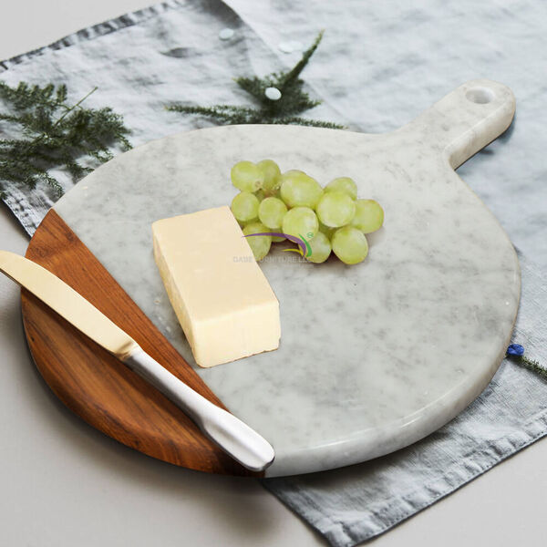Cutting Board Pizza Marble Teak