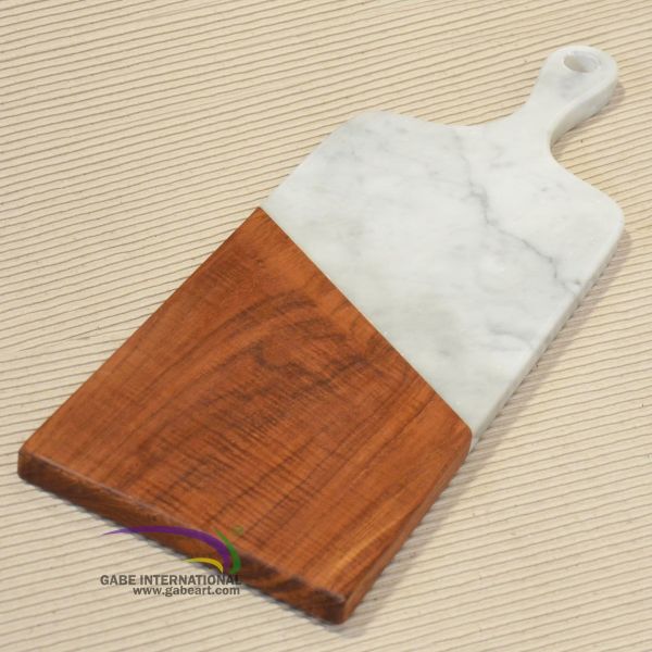 Cutting board wood and marble woodgrains detail