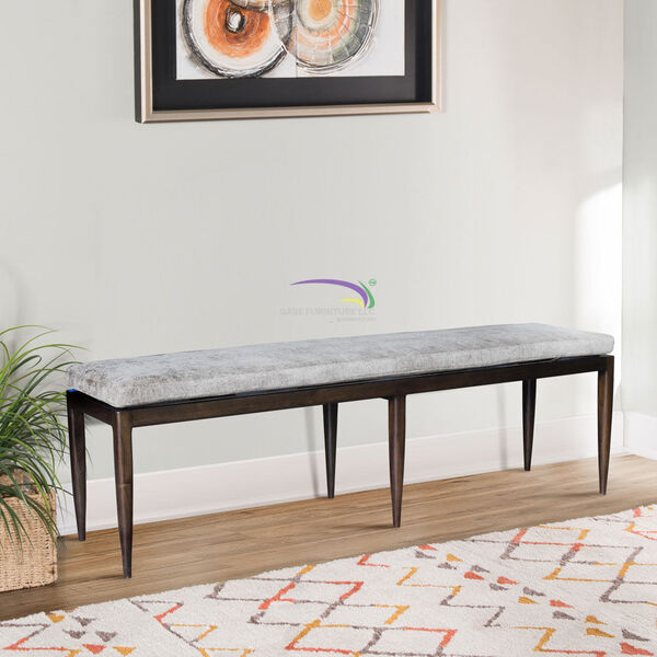 Geometric Bench With Cushion Seater Removable