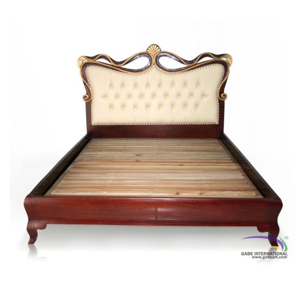 Mahogany Wavecrest Bed wooden slats mattress support
