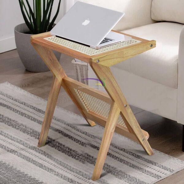 Laptop Desk 45cm Top With Rattan Webbing Thick 2cm