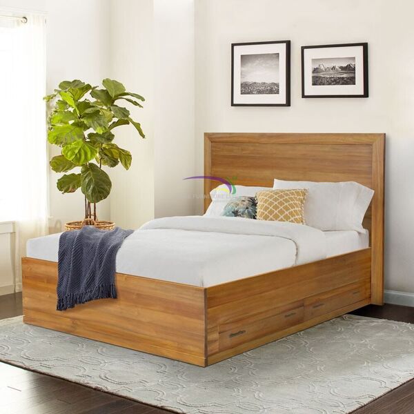 Legis Bed With Drawers Teak