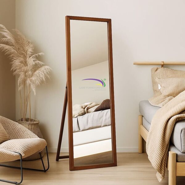Liora Teak Stand Mirror 