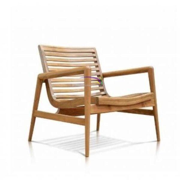 Mid Century Chair Natural Teak 1 St