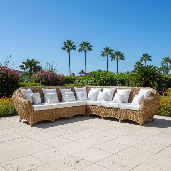 Riviera L-shape Water Hyacinth Sofa