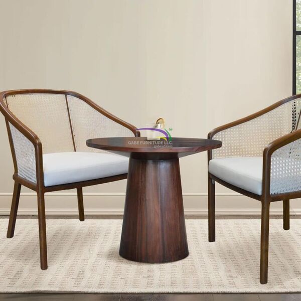 Round Teak Pedestal Table – 70 Cm