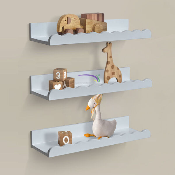 Scalloped Floating Shelves For Nursery