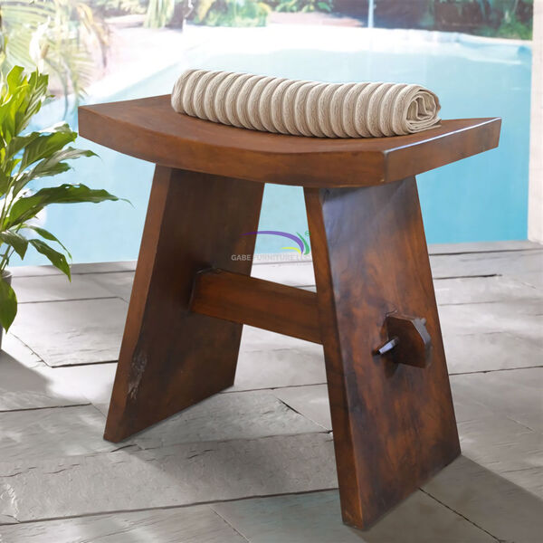 Shogun Stool Solid - Walnut Wax