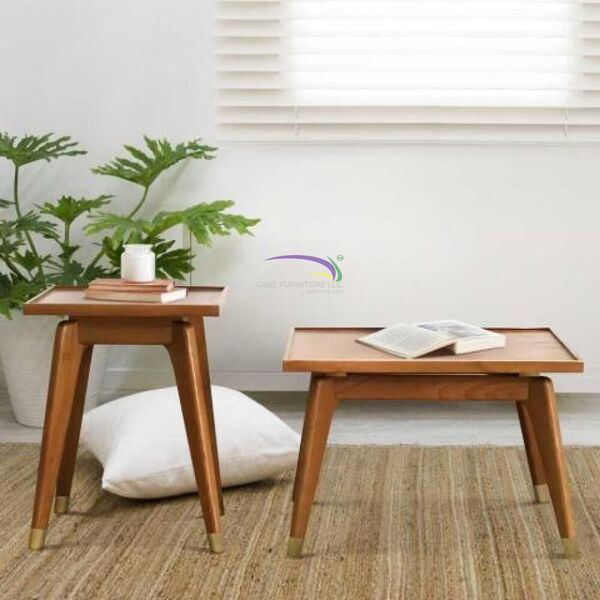 Side Table Walk In Brass 40 X 40