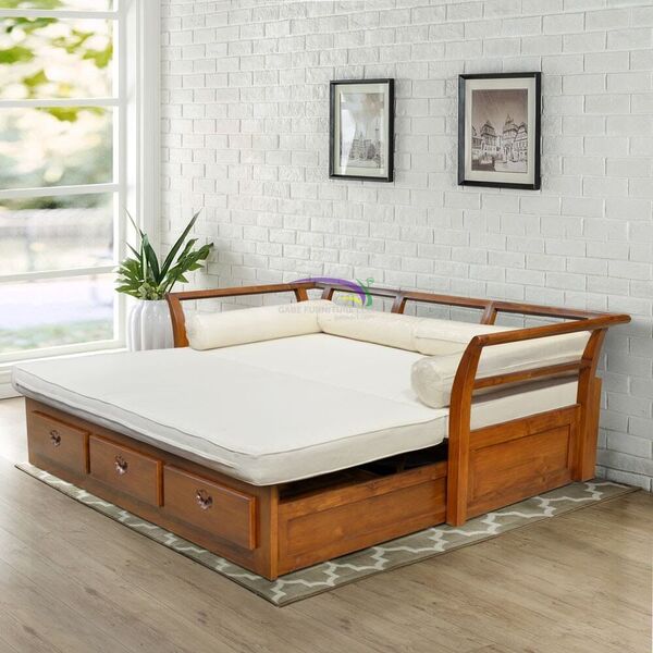 Teak Harmony Convertible Daybed
