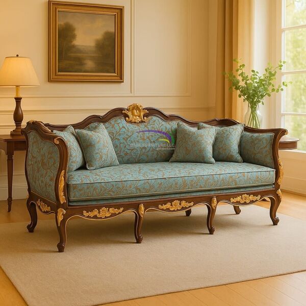 French Louis Xv Style Carved Sofa
