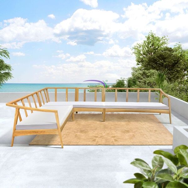 Coastal Breeze Teak Outdoor Sectional Sofa