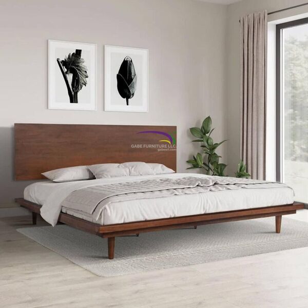 Solid Teak Platform Bed – King Size